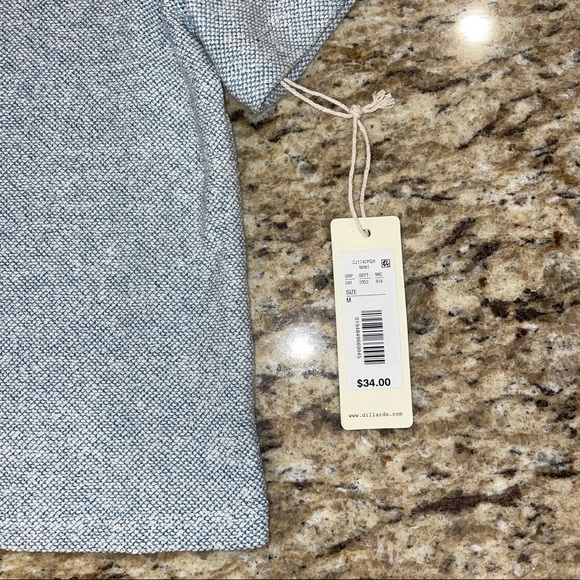 Copper key Knit Top with Button Front In mint - Picture 5 of 7